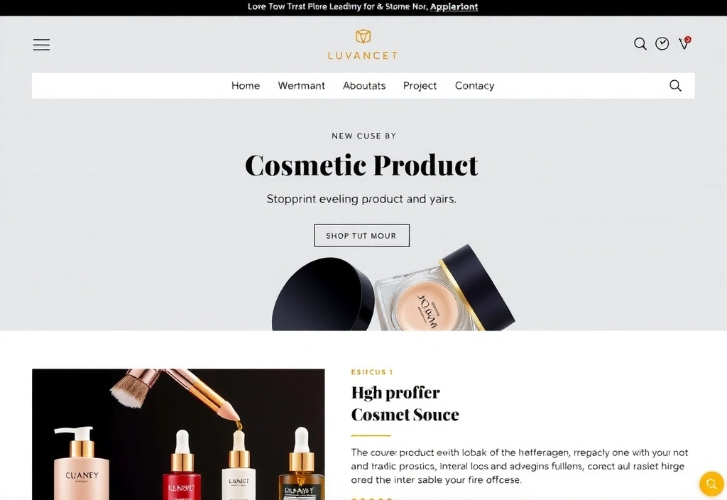 Proiect web pentru magazin online de produse cosmetice