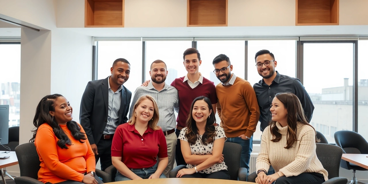 Imagine de echipă ShineHarmony zâmbind și colaborând