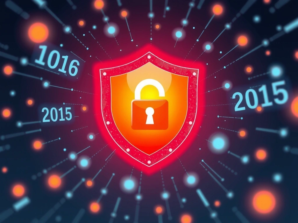 Ilustrație a securității datelor cu un scut și un lacăt digital