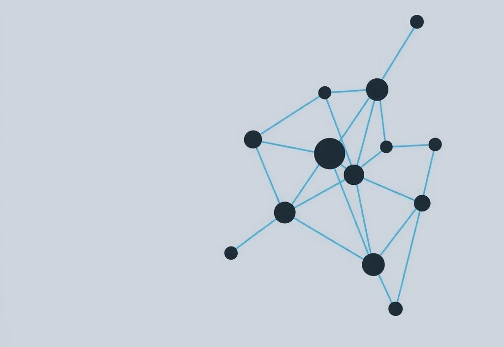 O rețea de link-uri interconectate, simbolizând conexiunile externe ale site-ului
